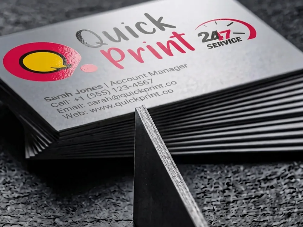 Premium Business Cards — close-up of print quality and finish