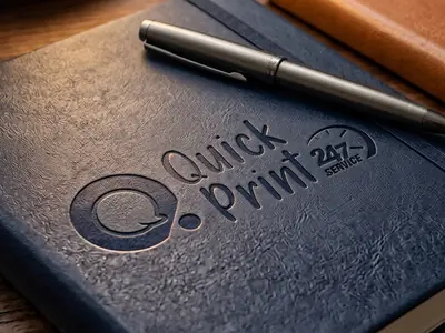 Personalised PU leather diary with debossed company logo, printed in Hyderabad