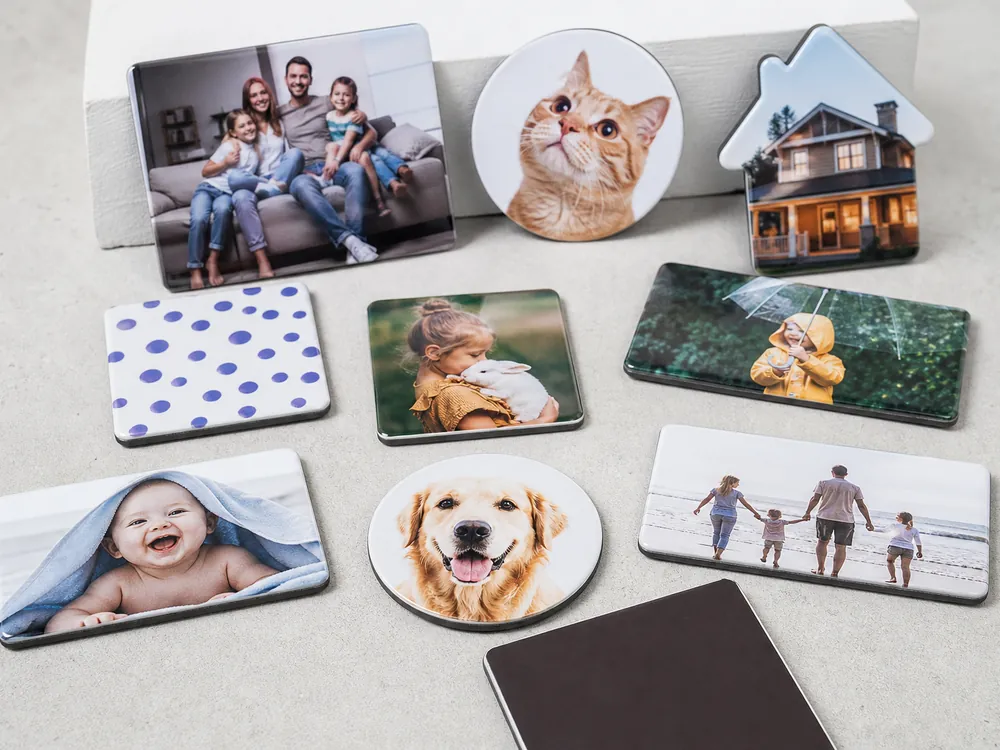 Custom photo and die-cut fridge magnets printed in Hyderabad